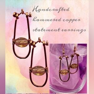 Copper handmade earrings